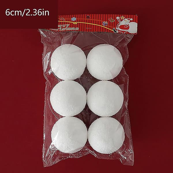 Jul Snöbollar Vit Pompom Boll För Julgran Hänge Barn Presenter[YJD] White 6cm
