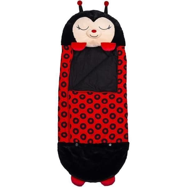 Makuupussi - GOBRO - Happy Nappers - Musta leppäkerttu - 160x60 cm - 2 in 1 (YJD)