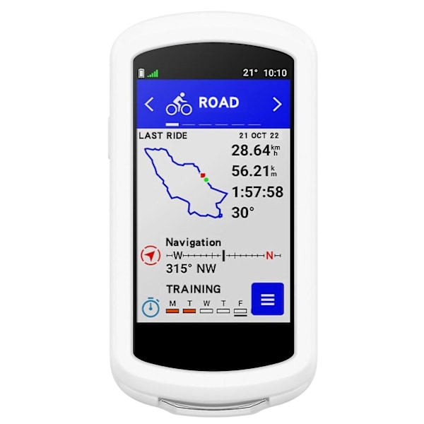 Skrapebestandig myk silikondeksel for Garmin Edge 1040 sykkel-GPS-datamaskin (YJD) White Style A