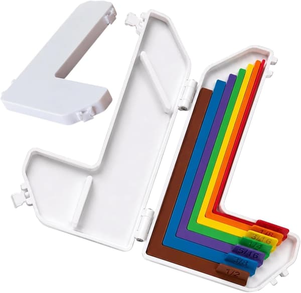 Paper Crafting Alignment Guides, 7 Pieces Color-Coded Templates, DIY Spacing Tool with Sturdy Panel, Refined Texture Fixture, 18x10x3.6cm Cr[YJD]