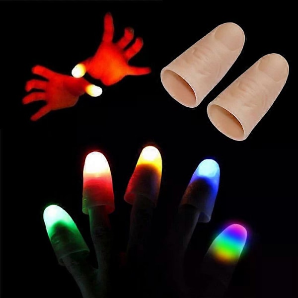 1/3/5 Par Tommelfingre LED Lysende Legetøj Børn Magiske Trick Rekvisitter Sjove Blinkende Fingre Fantastisk Glødende Legetøj Børn Lysende Gave[YJD] 01 1Pairs