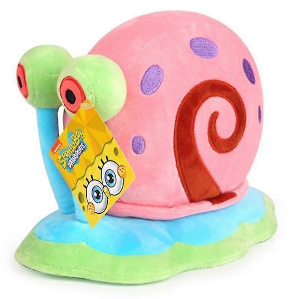 ATCLV SpongeBob SquarePants Pink Starfish Snail Anime Figur Plushlegetøj Gary 8\"66/22cm Kvalitet Blød Gave til Børn Gary  (YJD) Bob