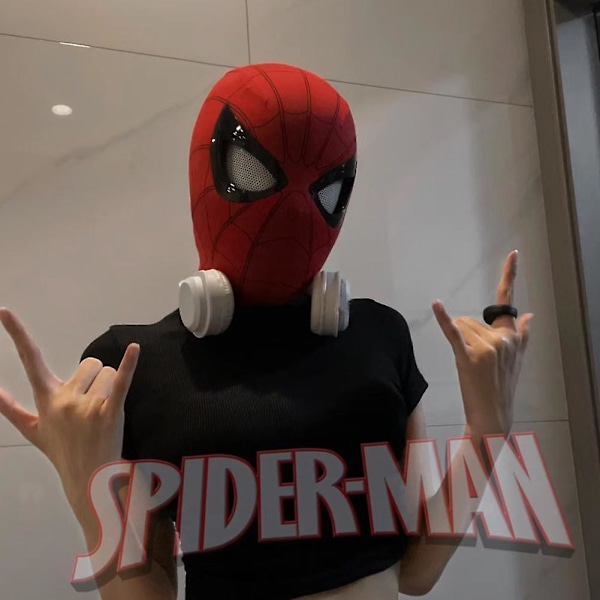 Spiderman Maske Til Halloween, Kreativ Og Sej Spiderman Kostume Til Superhelt Cosplay Fans, Legetøj, Gaver Til Mænd Og Bo_v (YJD) As shown