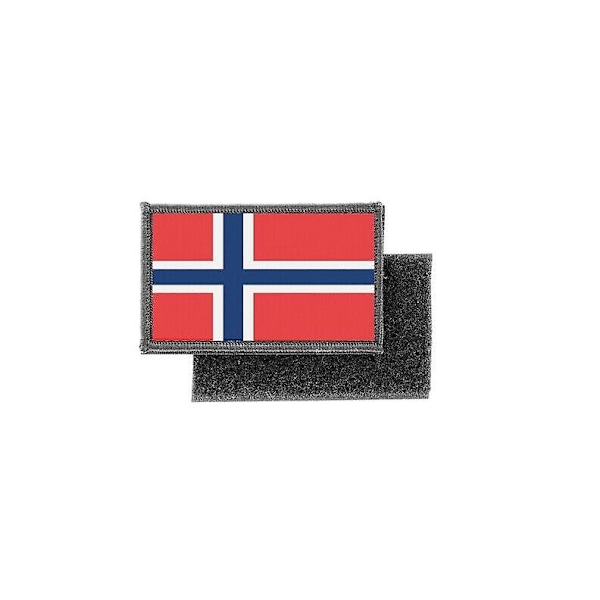 Mærke med trykt norsk flag (YJD)