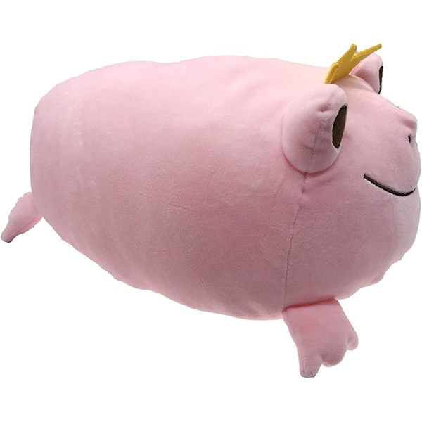 Plush Frø Fyldt Dyr Frø Med Krone Knuselsdyrkrop Frø Plushies Pude Froggie Anime Gave Til Børn Og Elskere (pink, 14 tommer)  (YJD)