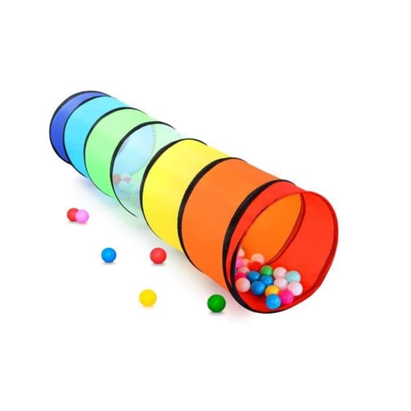 Lektunnel - Inomhus/Utomhus - 180 cm - Polyester - Regnbåge - Ålder 3+[YJD] rainbow