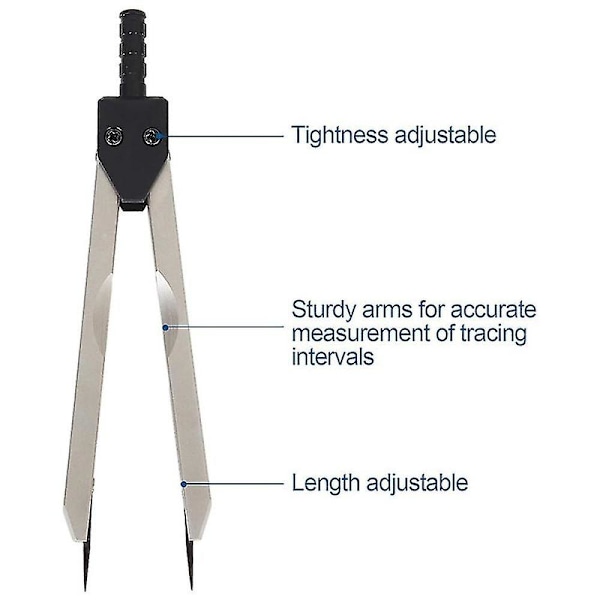 3 stk. EKG EKG Caliper Elektrokardiogram Divider EKG Caliper med lineal til sygepleje, holdbar EKG Cal  (YJD)