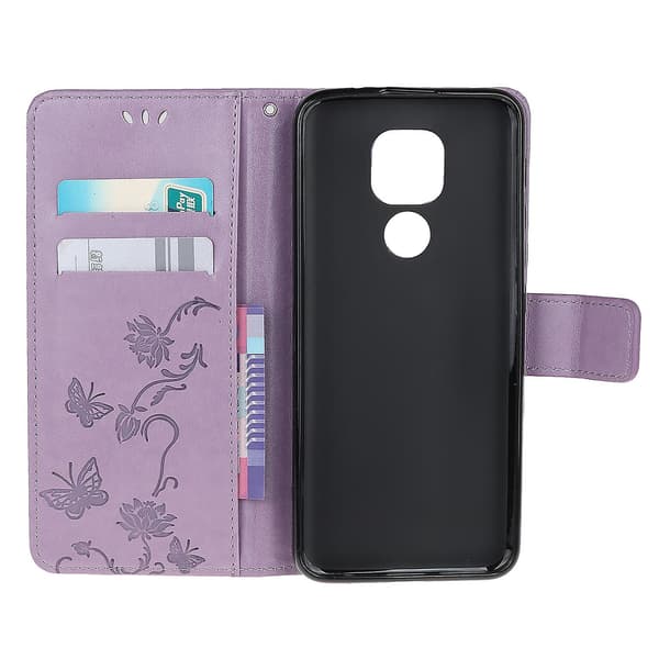 Motorola Moto E7 Plus nahkakotelo violetti[YJD] Purple 1pcs
