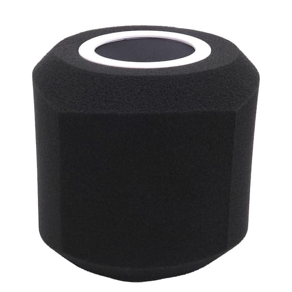 Mikrofon Vind Pop-Filter Skjerm Akustisk for Opptaksstudioer Mikrofon Lydabsorberende Skum for de fleste Mikrofonstativ A[YJD] Black white