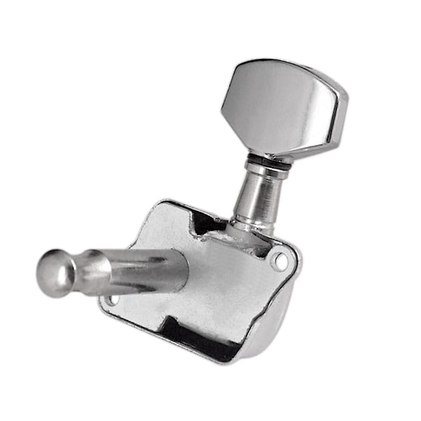 6 stk. Guitarstreng Tuning Pegs Semi-lukkede Tuningmaskine (YJD) Silver 3L and 3R