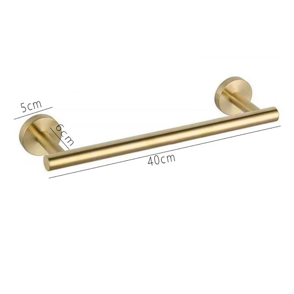 40cm Væghængt Håndklædeholder, Badeværelseshåndklædeholder, Guld Rustfrit Stål Væghængt Håndklædehylde