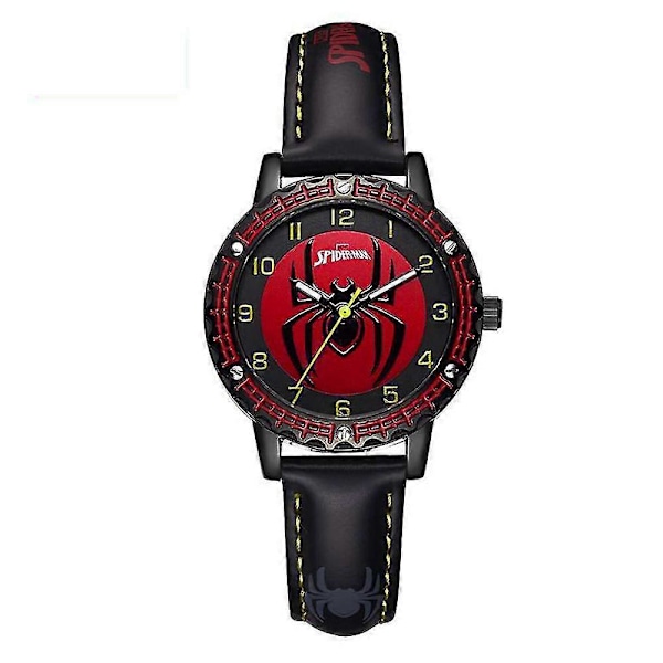 Spiderman Cool Självlysande Effekt Armbandsur Barn Vattentät Analog Klocka Pojkar Flickor Barn Födelsedagspresent[HK] Black