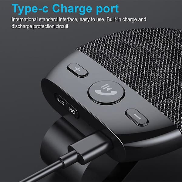 Bil Bluetooth Handsfree Högtalare med Mikrofonstöd för MP3-spelare[YJD]