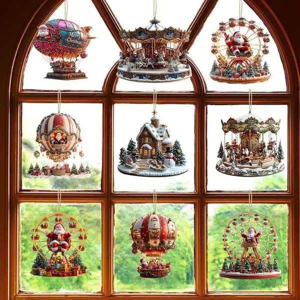 Juletrepynt i tre, 2D-paneler, julenisse, trepynt (JYD)