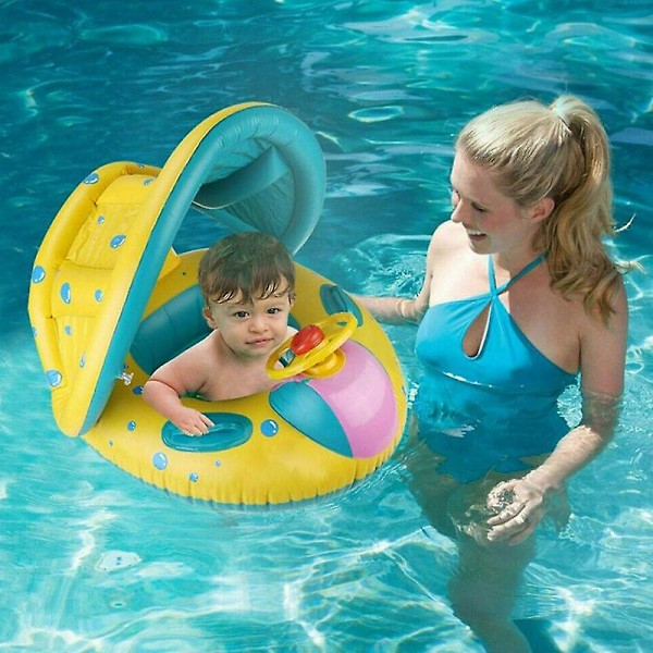 Sea Baby puhallettava uimarengas - kelluva allasistuin vauvoille, mukava ja turvallinen vesilelu [YJD]