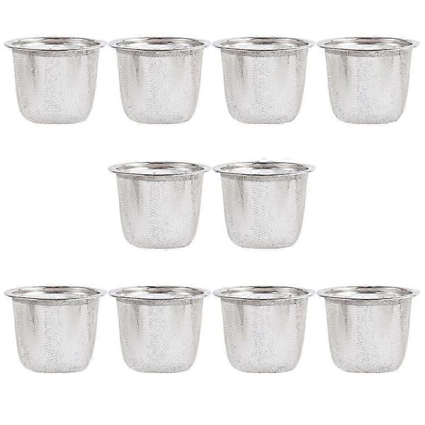 10 stk. tefilter i rustfrit stål, finmasket tefilter, metaltefilter, teinfuser god [YJD]