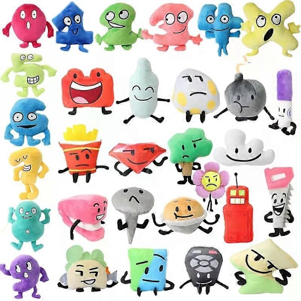 HaKeLai Ny BFDI Battle For Dream Island Plyschleksak Gosedjur Mjukt Djur X Siffror Blintz Block Markör Penna Häftapparat Pommes Frites Gåvor[YJD] Building Block 15cm