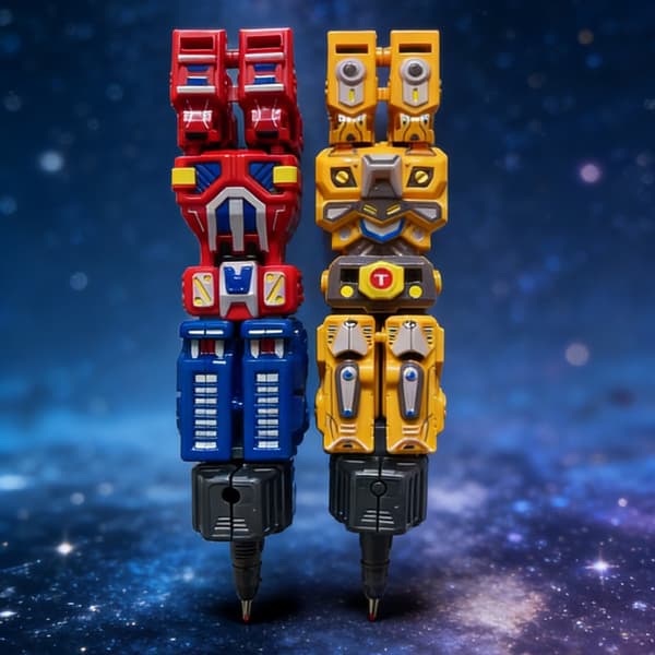 Transformers 2 stk. transformerende penner: Optimus Prime, War God Bumblebee, Warrior Mecha transformerende penner, Robot Transformers penner [YJD] 2pcs