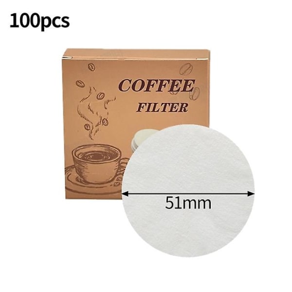 100 st Runt kaffefilterpapper 51/54/58/56/60/68mm Espressomaskin Filterpapper Baristamaskin Handtag Puck Skärm Portafilter