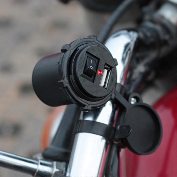 Vanntett Motorsykkel 12V USB Strømuttak Adapter Lader Motorsykkel[HK]