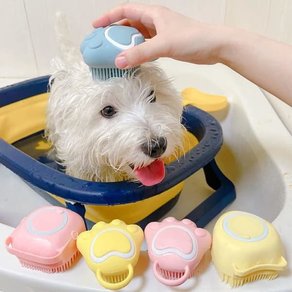 Silikone kæledyrsbadebørste, SPA massagekam, brusebad til hunde og katte (YJD)