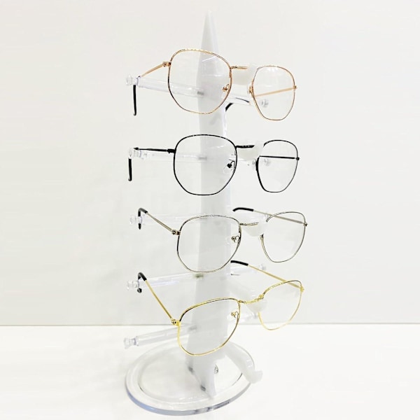 5 par Solbriller Holder, Solbrille Stativ Plast Solbriller Display Transparent Briller Stativ Flere Par Til Solbriller Show