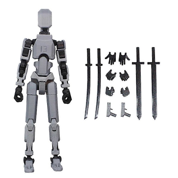 T13 Actionfigur, Titan 13 Actionfigur, Robot Actionfigur black gray