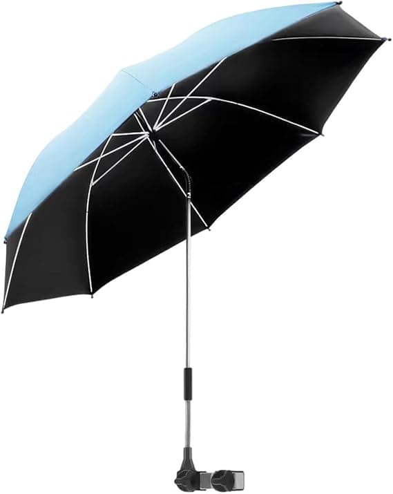 Bærbart strandparasoll | Rustfritt UV-solbeskyttelse | Stort, solid parasoll for basseng, hage, hage, reise, camping (JYD)