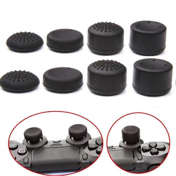 8 stk. silikone joystick-kapper til Switch-controllere [YJD] Black 8pcs