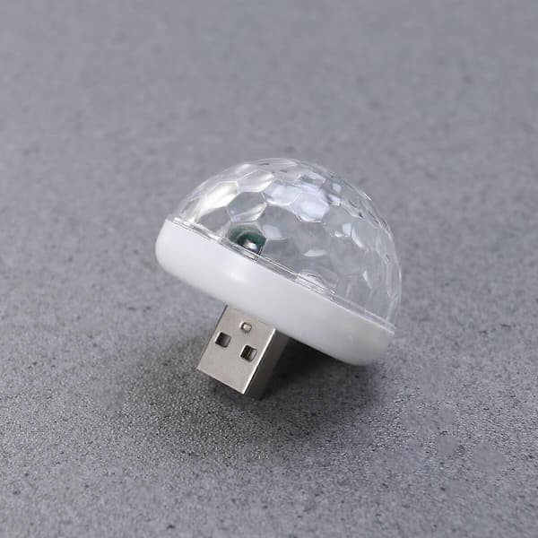 USB Mini Diskolys Bærbart Lys USB-drevet LED Scenebold DJ Belysning Karaokelys til Julehjemmefest Bar[YJD]