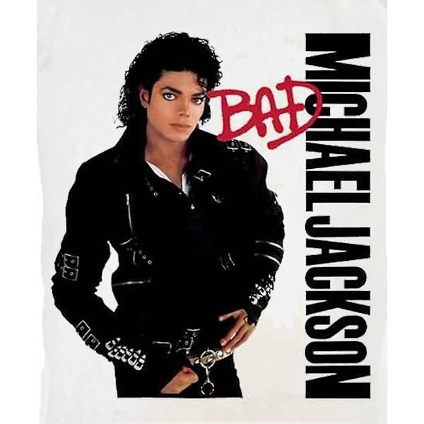 Vintage T-shirt Vit Retro 90-tal Michael Jackson Bad |[HK] XXL White