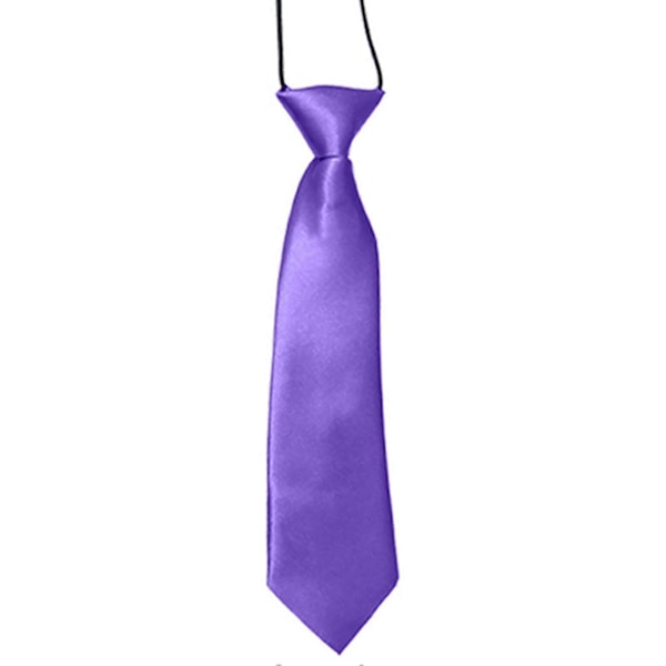 Slips Elastisk Enfärgad Pojke Fläckresistent Slips för Bröllop Qinhai[HK] Purple