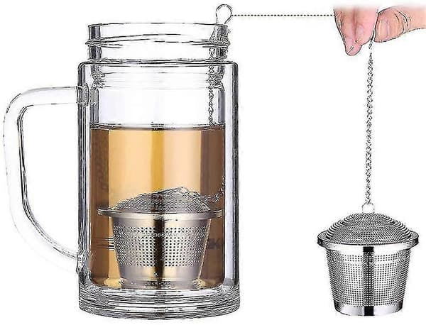 Tekannefilter i rustfritt stål, teinfuser, tekuler, tesil, kryddersil [YJD]