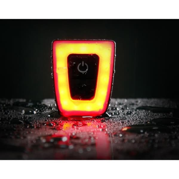 Cykelbaglygte - USB genopladelig - Rød - For synlighed - Unisex (YJD)