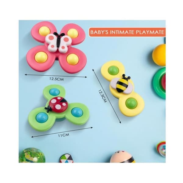 Badeleke - 3 STK Babybadeleke - Sugekopp - Marihøne/Bie/Sommerfugl - Giftfri ABS[YJD] Multicolor