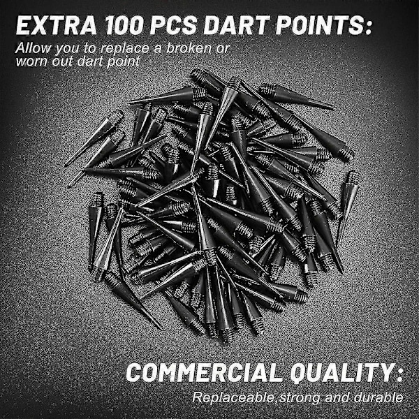 Dartset med 100 Extra Mjuka Spetsar, Säkra Mjuka Dartpilar (röd, gul, blå, grön) (12 st) [HK]