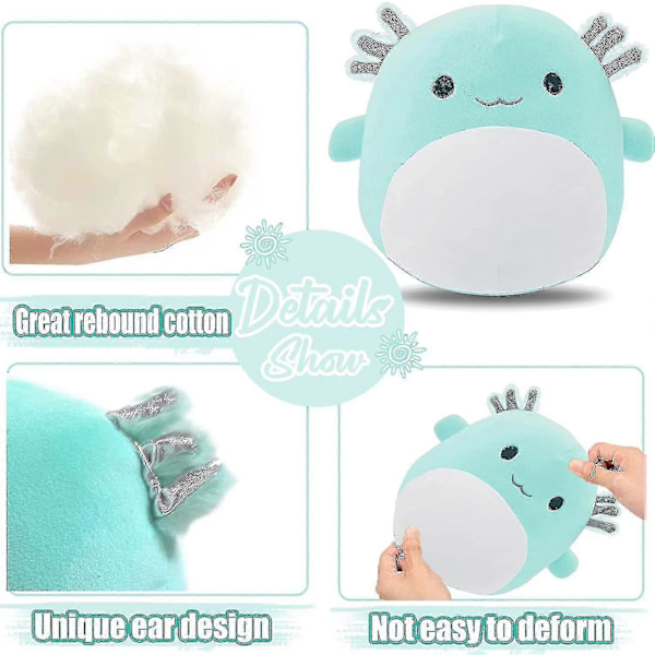 Axolotl-pehmoeläin, söpö Axolotl-pehmolelu, halaileva Axolotl-pehmo, pehmeä Axolotl-selkätyyny_v (YJD) 20CM