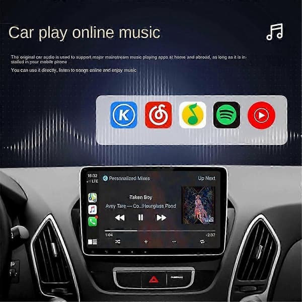 Trådløs Carplay-adapter Android Auto 2-i-1 Smart Dongle 5G WIFI for Android-telefonsystem Multimed[YJD] Black