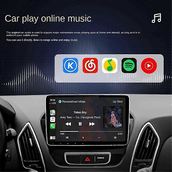 Trådløs Carplay-adapter Android Auto 2-i-1 Smart Dongle 5G WIFI til Android-telefonsystem Multimed[YJD] Black