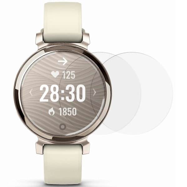 2 stk. skjermbeskytter i herdet glass til Garmin Lily 2 Active, 2.5D HD klokkeskjermfilm [HK]