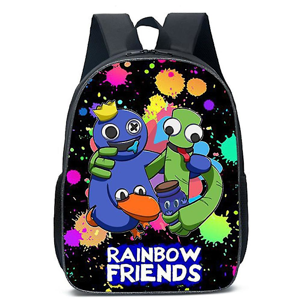 Rainbow Friends -reppu Lapsille Koululaiset Kirjapussi Reppuja Pojille Tytöille (YJD) B