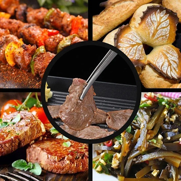 BBQ-matång i rostfritt stål i koreansk stil, grilltång för kött, toast, bröd, biffklämma, hotell, restaurang, kökstillbehör (YJD) Style 3