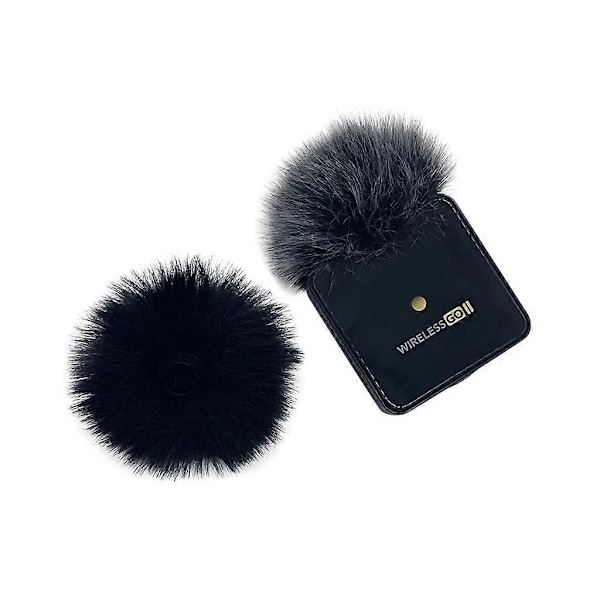 Vindtett mikrofondeksel for RODE Wireless GO II Blokker støy Forbedre lydkvaliteten[HK] Black white