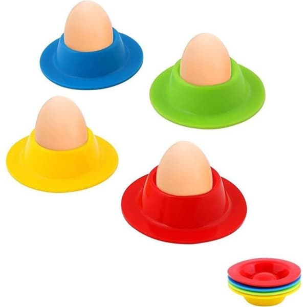 Set med 4 äggkoppar: Äggkopp, äggkopp för löskokta ägg, kokosnötsäggkopp för löskokta ägg [YJD][YJD]