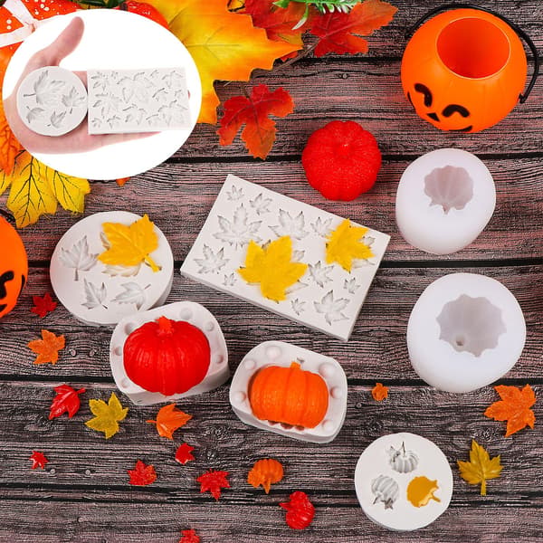 Pumpa Lönnlöv Fondantform Höst Thanksgiving[YJD] White 7pcs