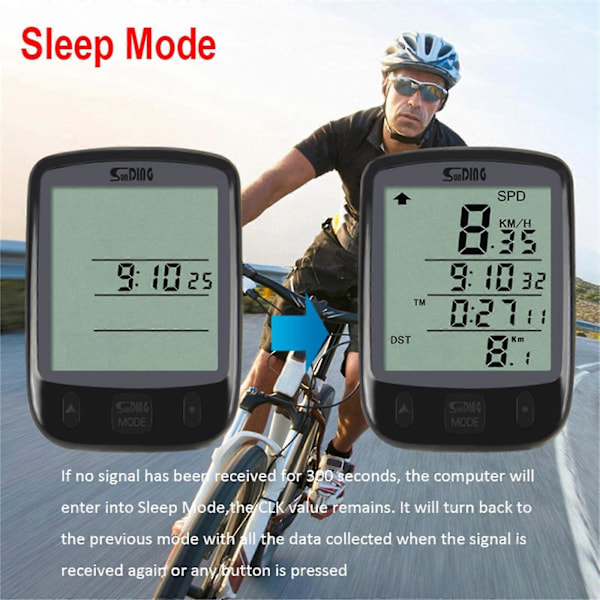 Cykelcomputer Vandtæt Speedometer Cykelcomputer Odometer[YJD] as shown