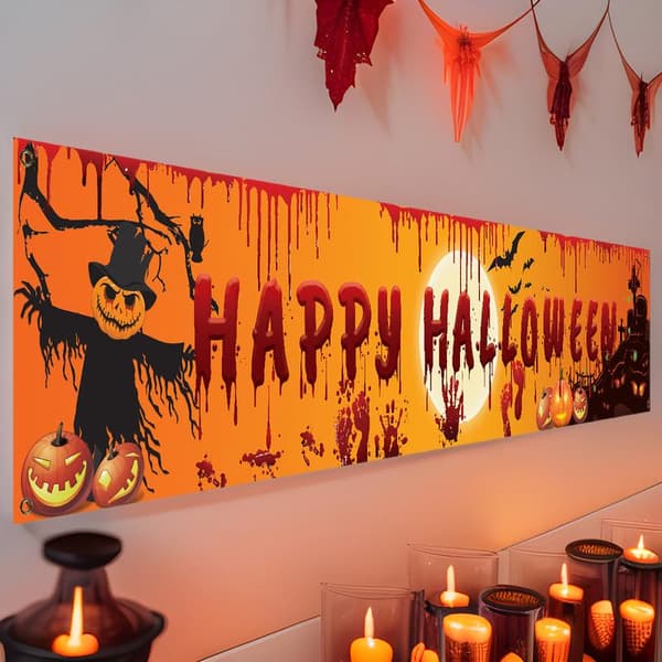 Happy Halloween 250x48cm Hageskiltdekorasjon[YJD]
