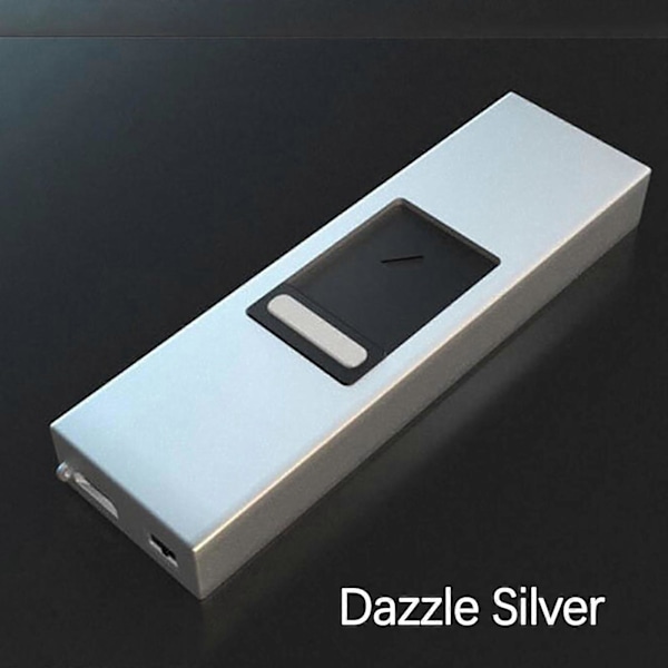 Vindtæt Belysningsfunktion Elektronisk USB-opladning Selvbeskyttelse Miniature Lommelygte[YJD] Silver