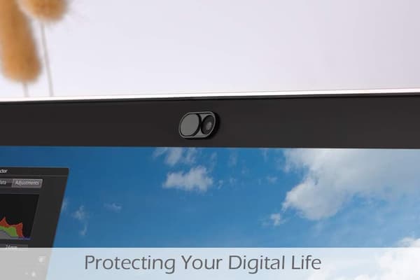 Webcam-slide, metal end webcam-cover (2 sorte stykker)[YJD]