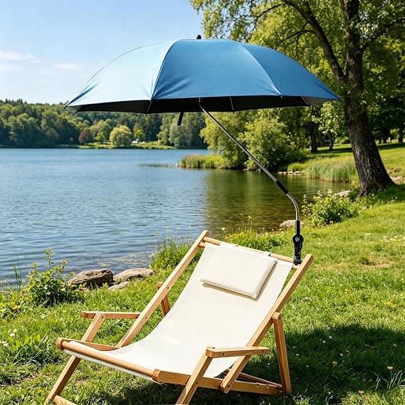 Bærbart strandparasoll | Rustfritt UV-solbeskyttelse | Stort, solid parasoll for basseng, hage, hage, reise, camping (JYD)